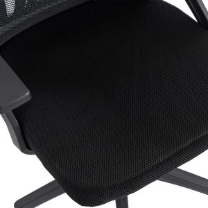 Офис стол Matron HM1226.01 черен Pp &amp; мрежест текстил 47X47X128HСМ.