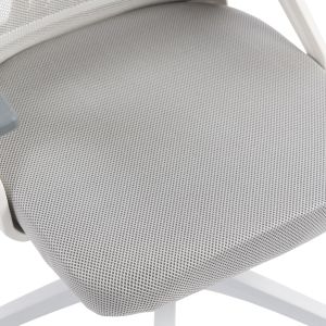 Офис стол Matron HM1226.02 бял Pp-светлосив мрежест текстил 47X47X128HСМ.