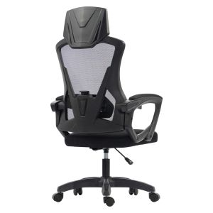 Офис стол Salas HM1223.01 полипропилен &amp; мрежа в черно 60X60X118-128HСМ.