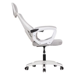 Офис стол Salas HM1223.02 P.p. в бяло-мрежест текстил в светлосиво 57X71X110-120HСМ.