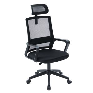 Офис стол Velocity HM1229.01 черен Pp &amp; мрежест текстил 61X62X123HСМ.