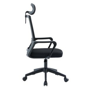 Офис стол Velocity HM1229.01 черен Pp &amp; мрежест текстил 61X62X123HСМ.