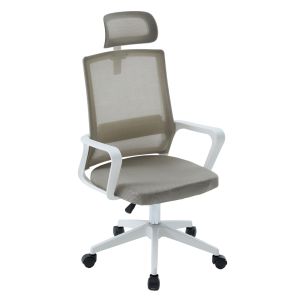 Офис стол Velocity HM1229.02 бял Pp-светлосив мрежест текстил 61X62X123HСМ.