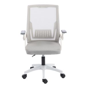 Офис стол Zenith HM1225.02 полипропилен в бяло-мрежа в светлосиво 60X60X92-100HСМ.
