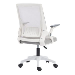 Офис стол Zenith HM1225.02 полипропилен в бяло-мрежа в светлосиво 60X60X92-100HСМ.