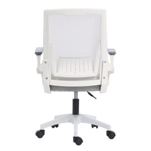 Офис стол Zenith HM1225.02 полипропилен в бяло-мрежа в светлосиво 60X60X92-100HСМ.