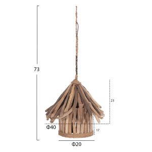 Полилей Treit HM4874 плаващо Дървоdriftwood) в натурален цвят Φ40X73HСМ.[1XΕ27]