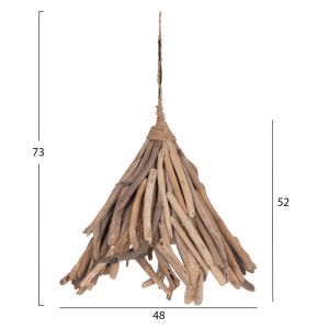 Полилей Treit HM4875 плаващо Дървоdriftwood) в натурален цвят 48X54X52-73HСМ.[1XΕ27]