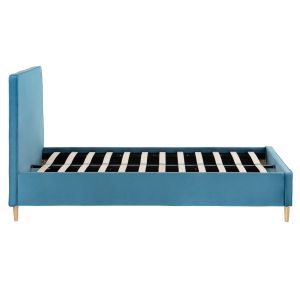 Полудвойно легло с матрак Maylin HM10758.02 тюркоазено кадифе-матрак 120X200СМ.
