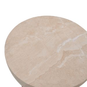 Isaka side table, MGO, cream wood imitation, D38x48 cm