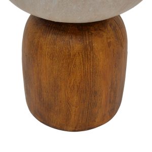 Isaka side table, MGO, cream wood imitation, D38x48 cm
