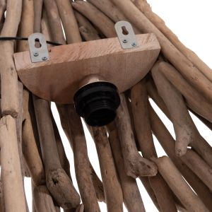 Стенен аплик Vekna HM4876 плаващо Дървоdriftwood) в натурален цвят 43X15(ДЕБЕЛИНА)X100HСМ.[1XΕ27]