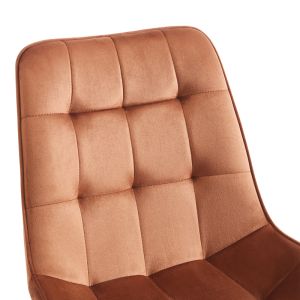 Стол Berne, кафяв кадифен крак в естествен нюанс, 53x62x84см