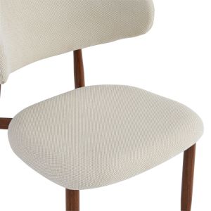 Стол Moss бежов - орехов плат метални крака 53x50x76см