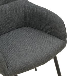 Стол Zerfia антрацит, плат - черен метален крак 43x59.5x85см