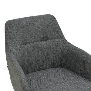 Стол Zerfia антрацит, плат - черен метален крак 43x59.5x85см