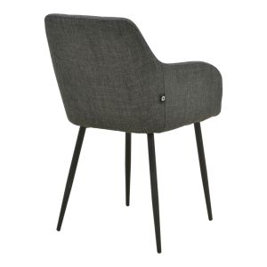 Стол Zerfia антрацит, плат - черен метален крак 43x59.5x85см