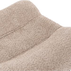 Табуретка-подложка за крака Brym HM9606.08 бежов/кафяв плат букле-черни дървени крака 69X61X41HСМ.