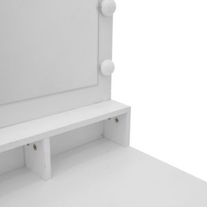Тоалетка Vanity с LED бяла 80x40x140см