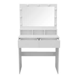 Тоалетка Vanity с LED бяла 80x40x140см