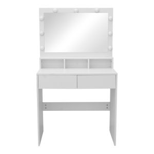 Тоалетка Vanity с LED бяла 80x40x140см