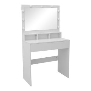 Тоалетка Vanity с LED бяла 80x40x140см