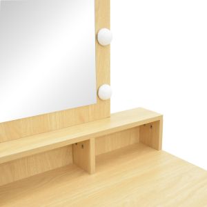 Тоалетка Virna с LED в естествен цвят 80x40x145см