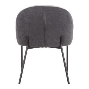 Трапезарен стол Detton HM18426.01 сив текстил-метални черни крака 58X56X76HСМ.