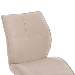 Трапезарен стол Gaff HM18425.02 бежов текстил-метални черни крака 49X63X90HСМ.