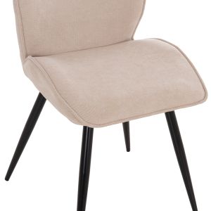 Трапезарен стол Gaff HM18425.02 бежов текстил-метални черни крака 49X63X90HСМ.