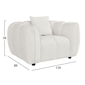 Фотьойл Lykke HM3325.02 екрю текстил 119X89X70HСМ.