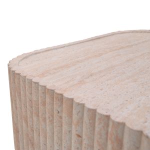 Холна маса Doric MGO, имитация на травертин, 80x80x38см