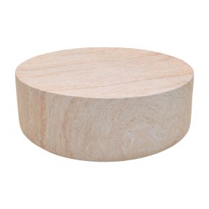 Холна маса Ingendo MGO с травертинен вид, диаметър 90x33 см