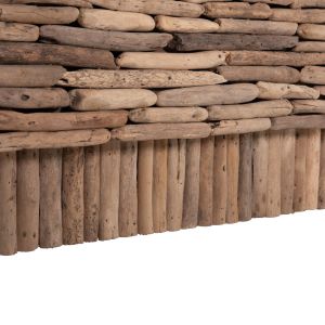 Холна маса правоъгълна Sparrow HM18366 плаващо Дървоdriftwood)-стъкло 105X45X47HСМ.