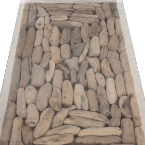 Холна маса правоъгълна Sparrow HM18366 плаващо Дървоdriftwood)-стъкло 105X45X47HСМ.