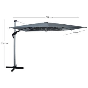 Чадър Imperion SM6630 анодиран алуминий-сив купол 300X300X256HСМ.