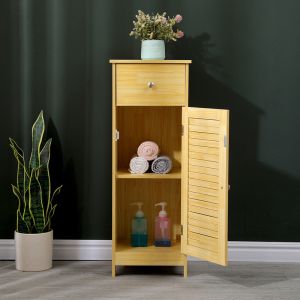 Шкаф-колона Chesy от MDF в естествен цвят 32x30x87см