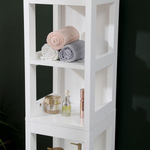 Шкаф-колона Kelby MDF бял 30x30x144см