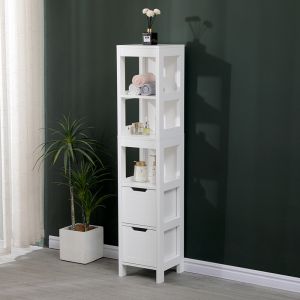 Шкаф-колона Kelby MDF бял 30x30x144см