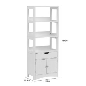 Шкаф-колона Sejo MDF бял 60x32.5x154см