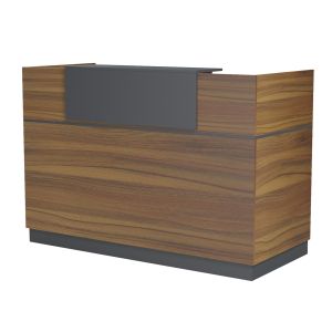 Desk Barry HM2153.03 melamine in walnut-grey 160X70X110ВСМ.