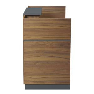 Desk Barry HM2153.03 melamine in walnut-grey 160X70X110ВСМ.