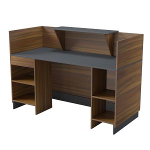 Desk Barry HM2153.03 melamine in walnut-grey 160X70X110ВСМ.