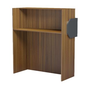 Desk Gand HM2154.03 melamine in walnut-grey 95.5X40X110ВСМ.