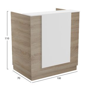 Бюро Karmen HM2155.01 меламин в цвят сонама/бяло 100X70X110ВСМ.