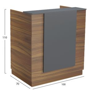 Бюро Karmen HM2155.03 меламин в орех/сиво 100X70X110ВСМ.