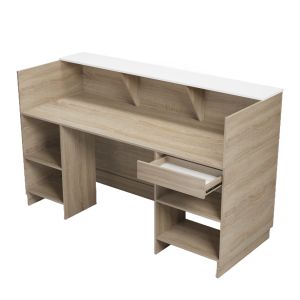 Desk Kronic HM2156.01 melamine in sonam color/white 180X70X110ВСМ.