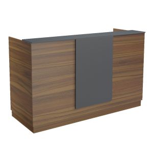 Desk Kronic HM2156.03 melamine in walnut/grey 180X70X110ВСМ.