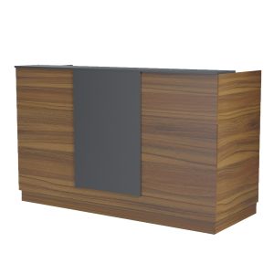 Desk Kronic HM2156.03 melamine in walnut/grey 180X70X110ВСМ.