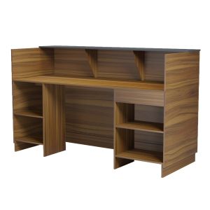 Desk Kronic HM2156.03 melamine in walnut/grey 180X70X110ВСМ.